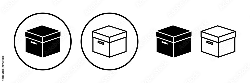 Box icon vector. Box sign. delivery package. parcel box. Box icon vector. Box sign. delivery package. parcel box.