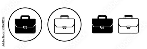 Briefcase icon vector. Portfolio vector icon. suitcase icon