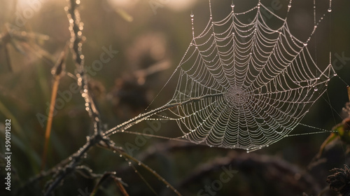 Spider web in the morning