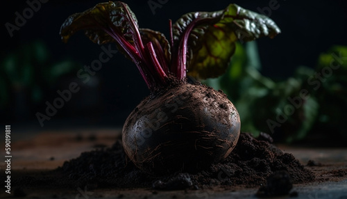 Beetroot with Mud Generative AI