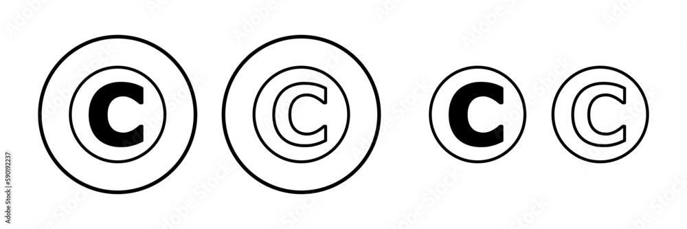 Copyright icon vector. copyright symbol Copyright icon vector. copyright symbol