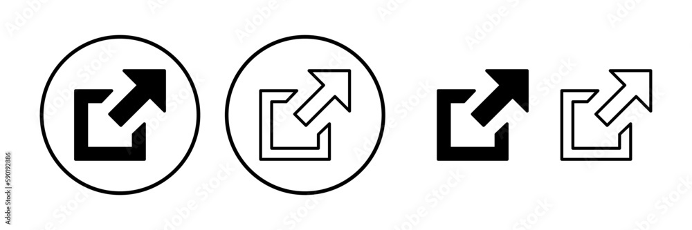 External link icon vector. hyperlink chain symbol. download, share, External link icon vector. hyperlink chain symbol. download, share,