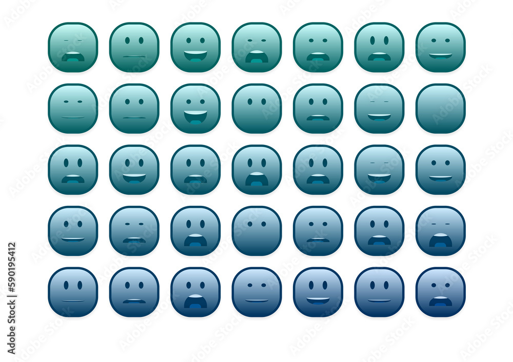 set of colourful smiley faces emoji set of colourful smiley faces emoji