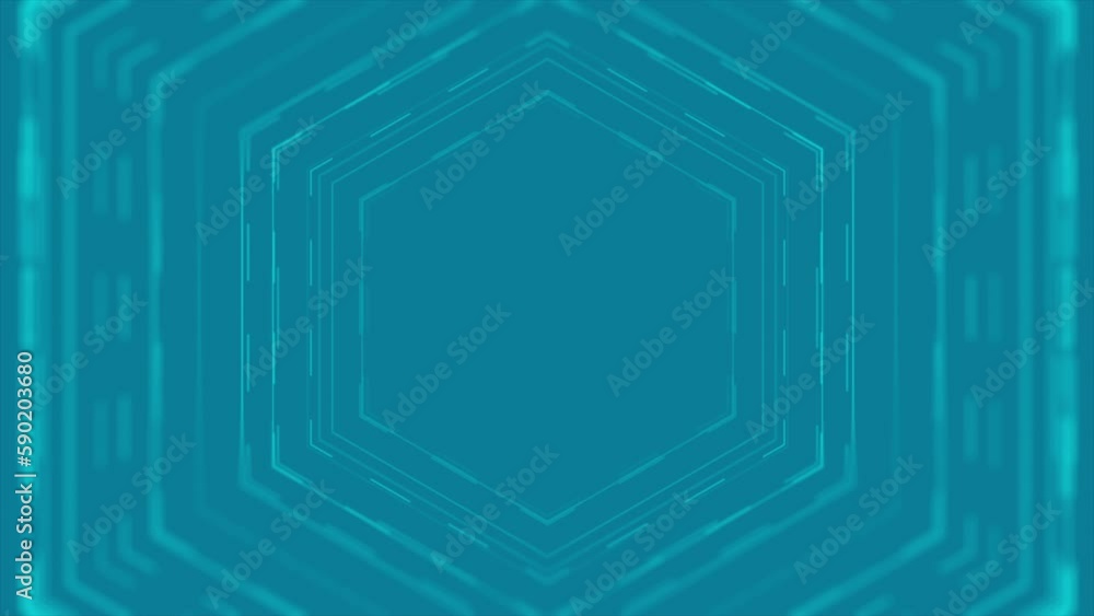 Video „Bright blue hexagonal dotted lines tech abstract background ...