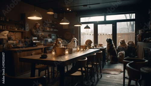 Dog in a pub Generative AI