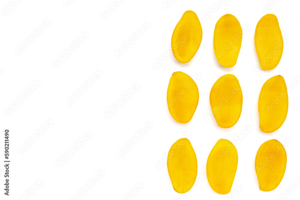 Tropical fruit, Mango on white Tropical fruit, Mango on white