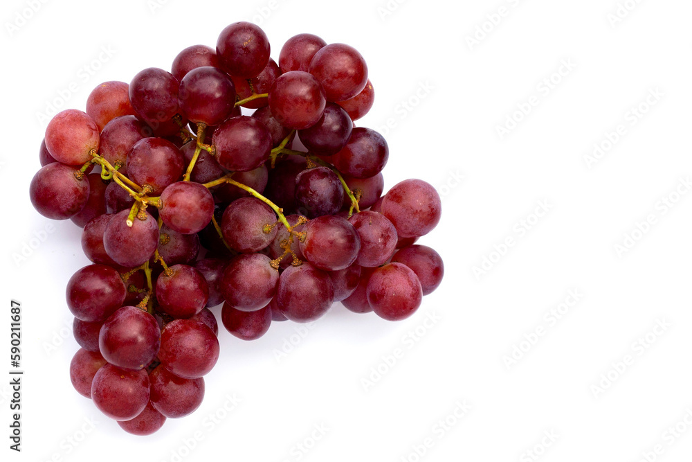 Fresh grape on white background.