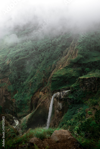 waterfall in the mountains