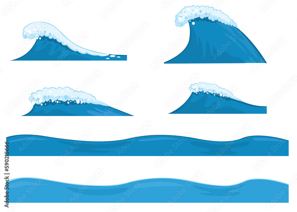 Fototapeta premium sea waves clipart transparent