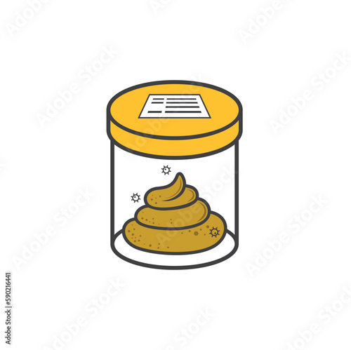 illustration of feces, poop icon, vector art.
