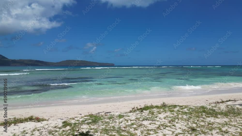 Beach La Playita in Dominican Republic , Las Galeras Samana, Drone video Landscape Beach La Playita in Dominican Republic , Las Galeras Samana, Drone video Landscape