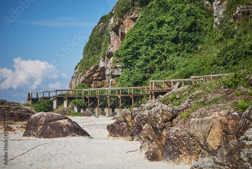 Path to the beach near Gruta das Encantadas on Ilha do Mel, Parana, Brazil