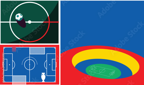 Soccer / Football design template,free copy space, vector	