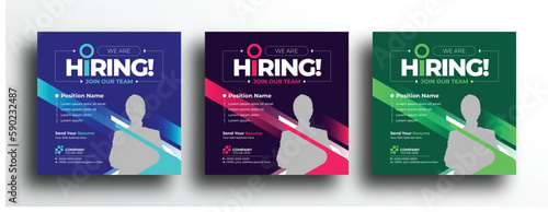 We are hiring job vacancy social media post banner ads template