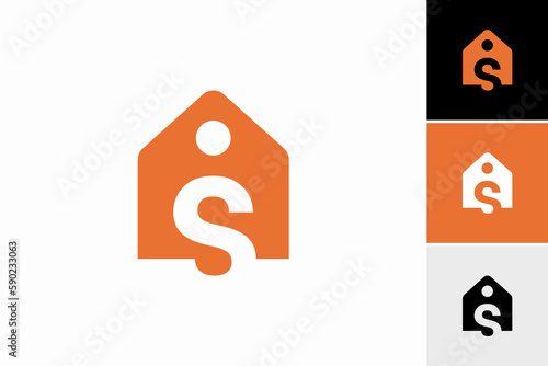 Initial Letter s with price tag Vector Logo Design Template