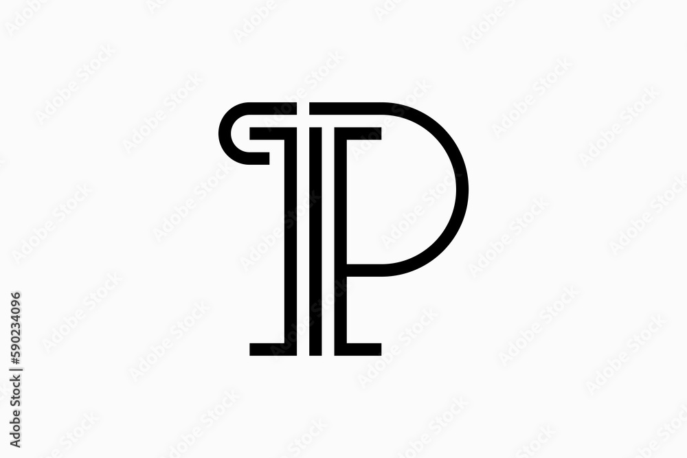 Initial Letter P with pillar law Vector Logo Design Template Initial Letter P with pillar law Vector Logo Design Template