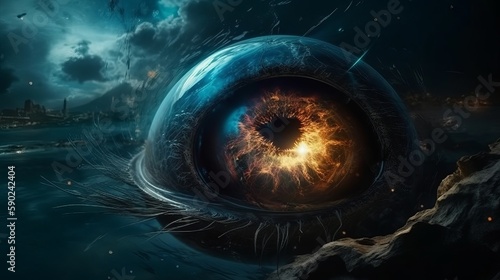 The eye of the galaxy. Generative AI