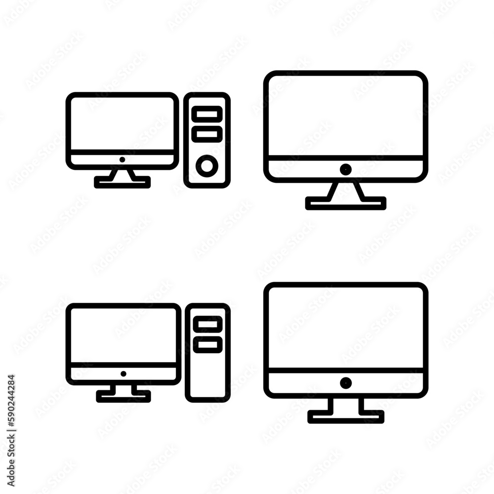 Computer icon vector illustration. computer monitor sign and symbol Computer icon vector illustration. computer monitor sign and symbol