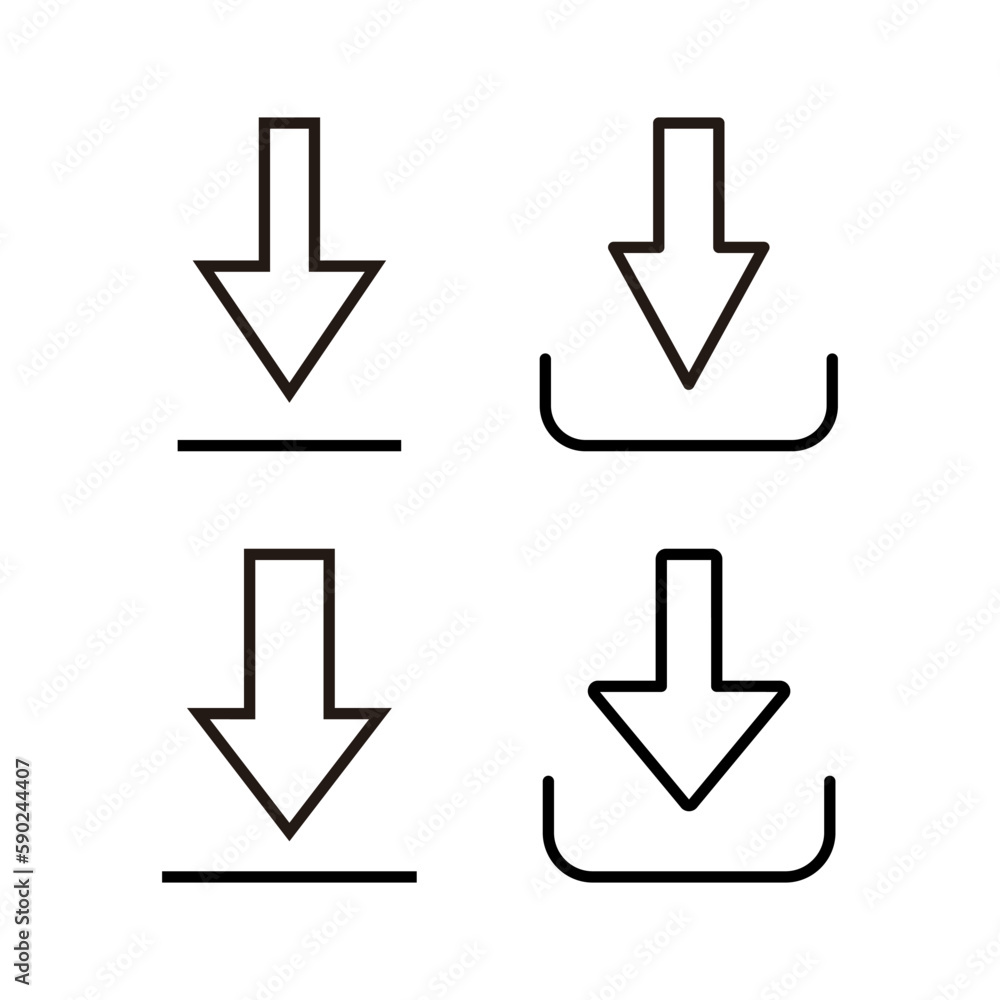 Download icon vector illustration. Download sign and symbol Download icon vector illustration. Download sign and symbol
