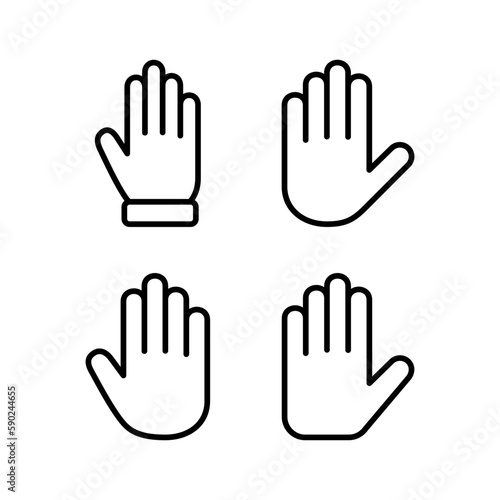 Hand icon vector illustration. hand sign and symbol. hand gesture