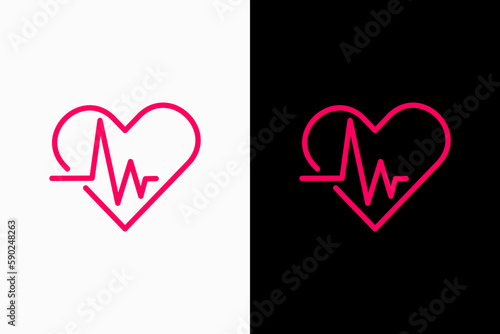 heartbeat modern logo vector sign