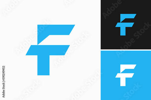 Initial Letter TF Vector Logo Design Template