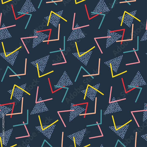 Seamless pattern with geometric elements. Vector illustration for background, card, invitation, banner, social media post, poster, mobile apps, advertising.
