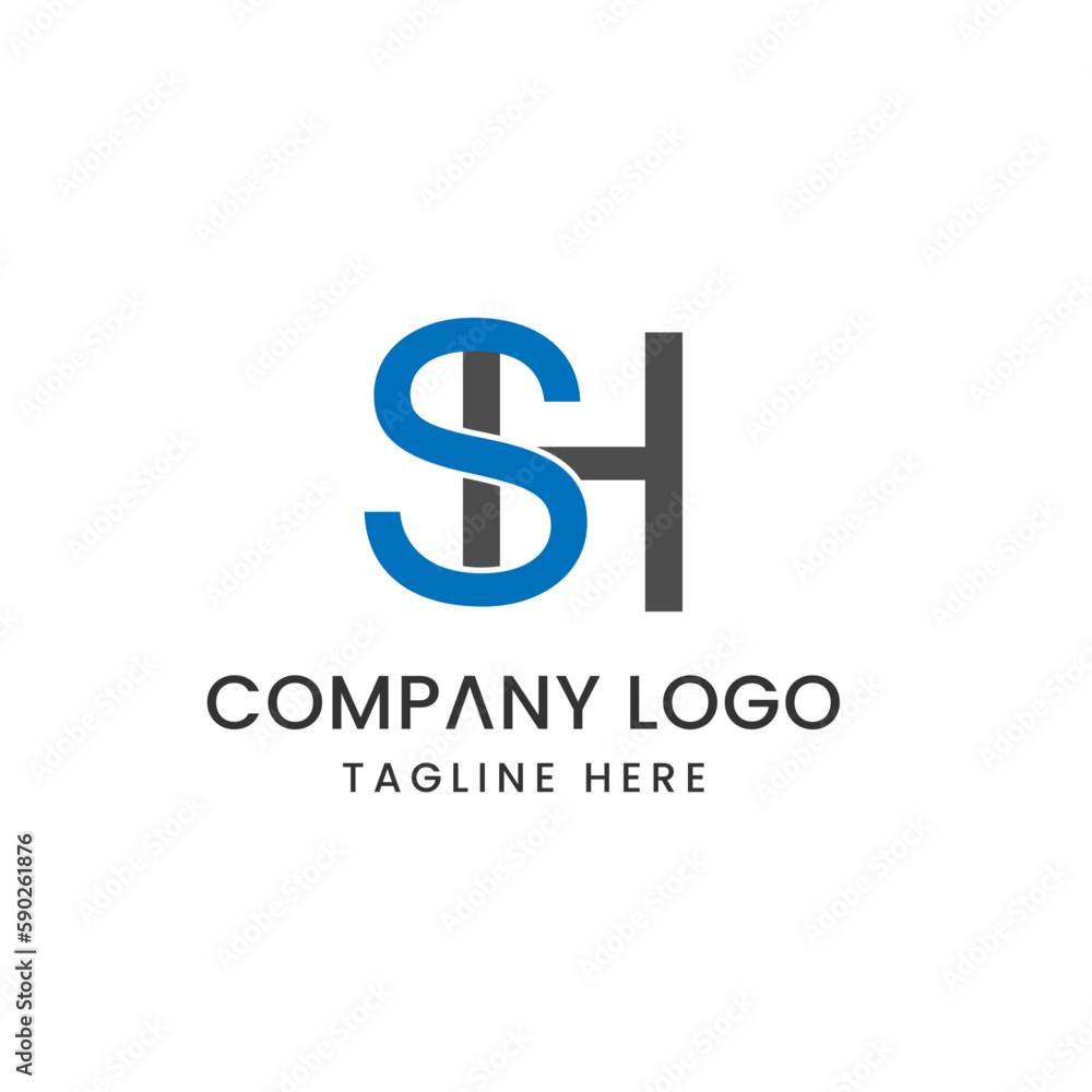 Initial Letter SH Logo Design Outstanding Creative Modern Symbol Sign
