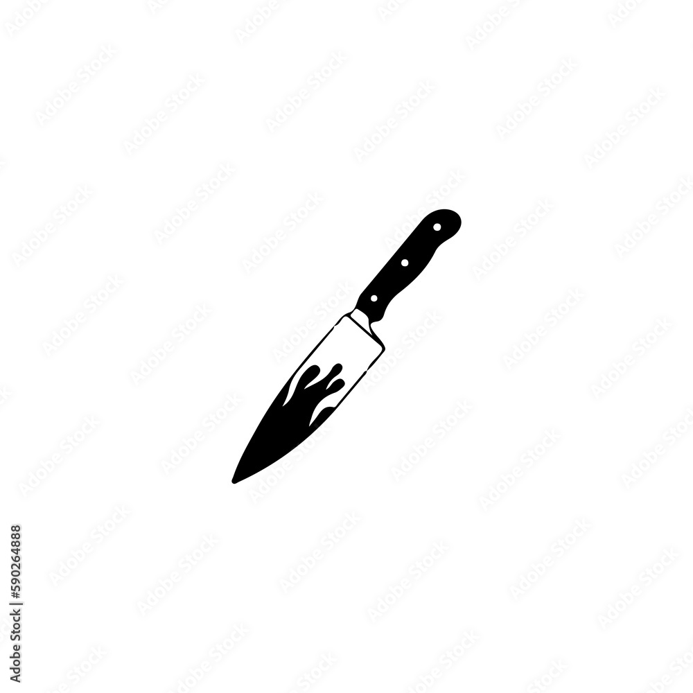 vector illustrator knife with fire vector illustrator knife with fire