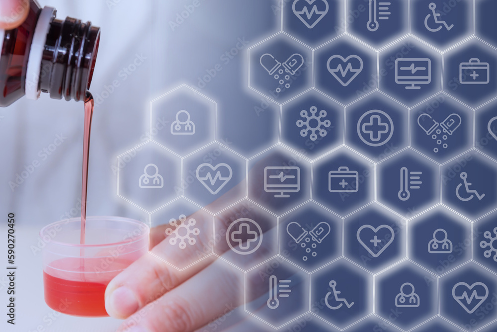 A doctor serves medicine, remedies, with health icons and medical icons. A doctor serves medicine, remedies, with health icons and medical icons.
