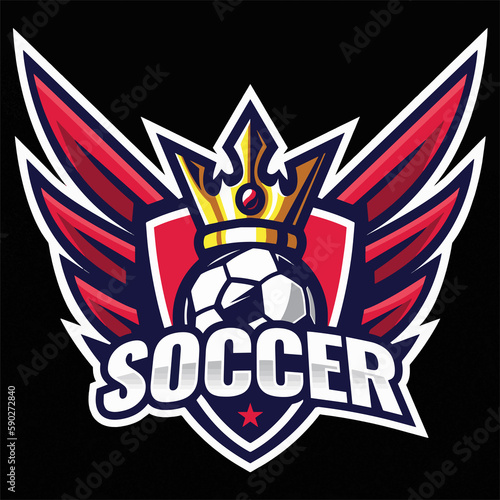 Soccer Champion Gaming Logo Vector illustration Artwork