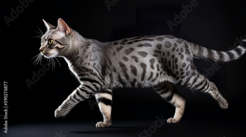 Egyptian Mau in motion