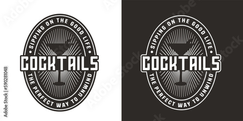 Martini vector with olives and splashes for alcohol cocktail bar or drink party. Logo design with glass of martini for bartender or barman