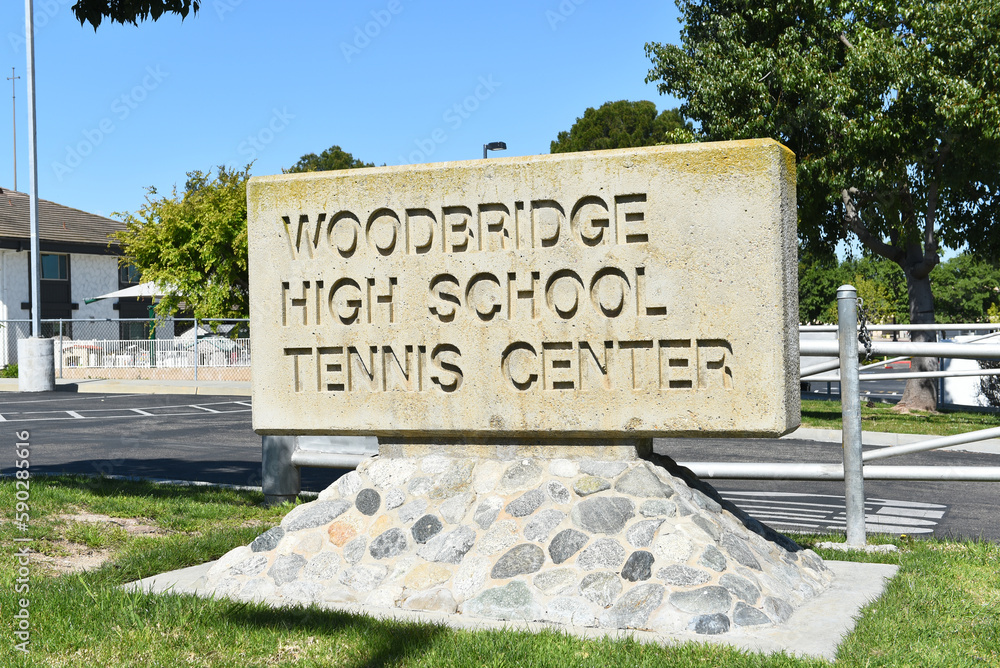 IRVINE, CALIFORNIA 4 APR 2023 on the campus of Woodbridge High