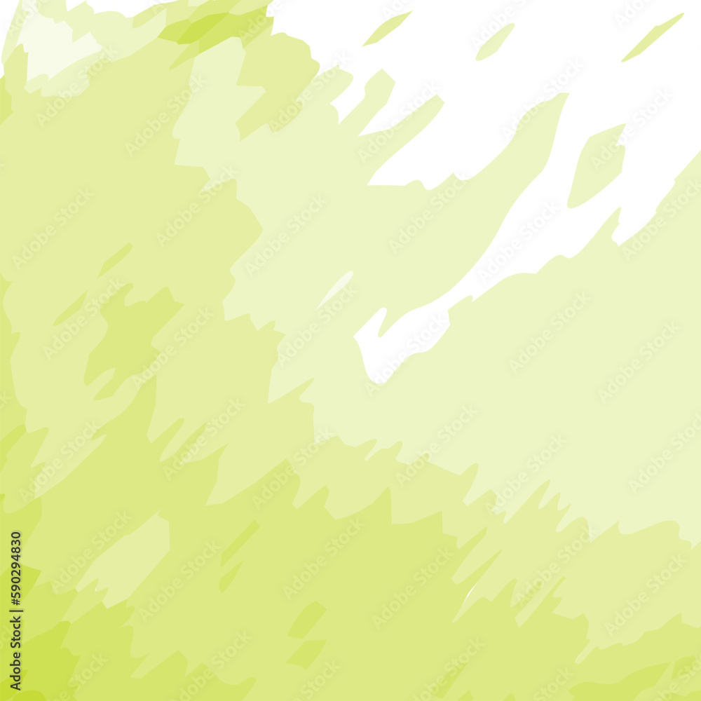 Abstract spots in trendy spring green hues in a watercolor manner. Background texture. Isolate. EPS