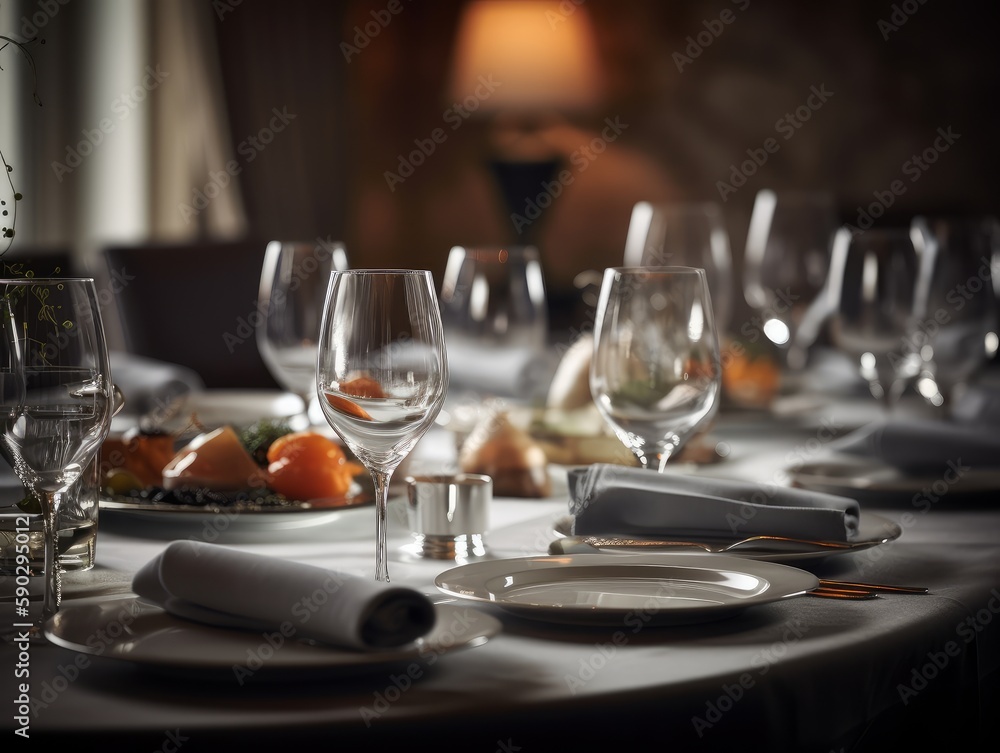A table set for a fine dining experience
