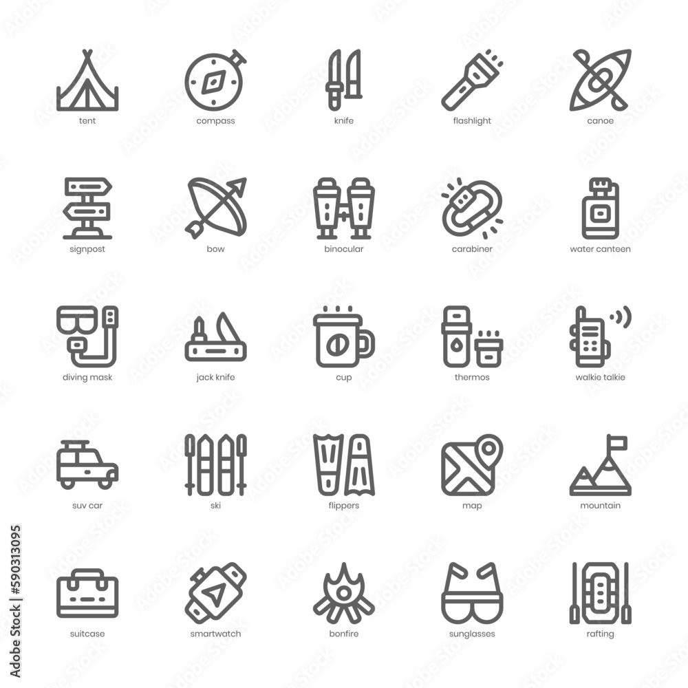 Adventure icon pack for your website design, logo, app, and user interface. Adventure icon outline design. Vector graphics illustration and editable stroke. Adventure icon pack for your website design, logo, app, and user interface. Adventure icon outline design. Vector graphics illustration and editable stroke.