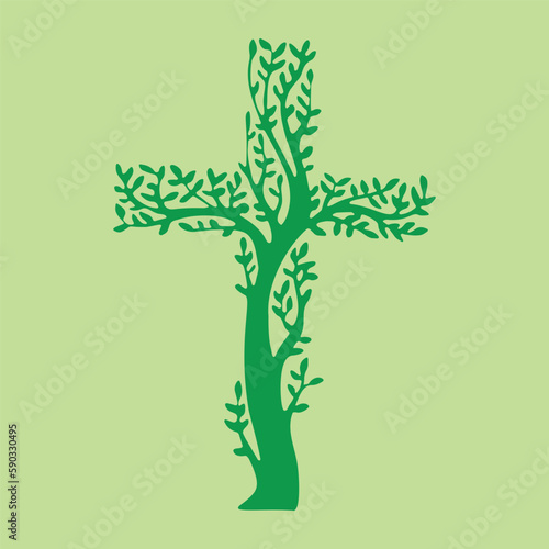 Tree cross logo