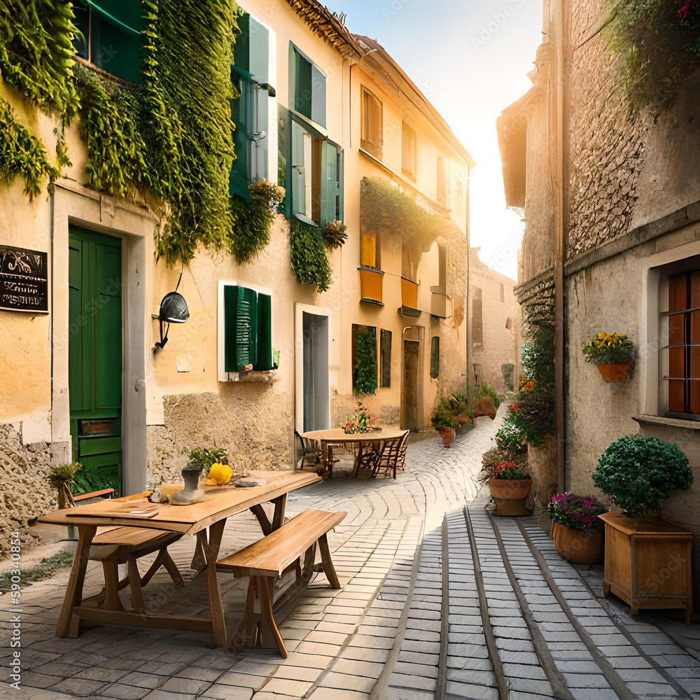 Obraz premium street in the old town of dubrovnik croatia