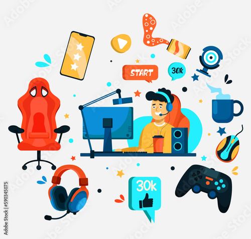 Bloggers play live streaming games in their channels in a worldwide.