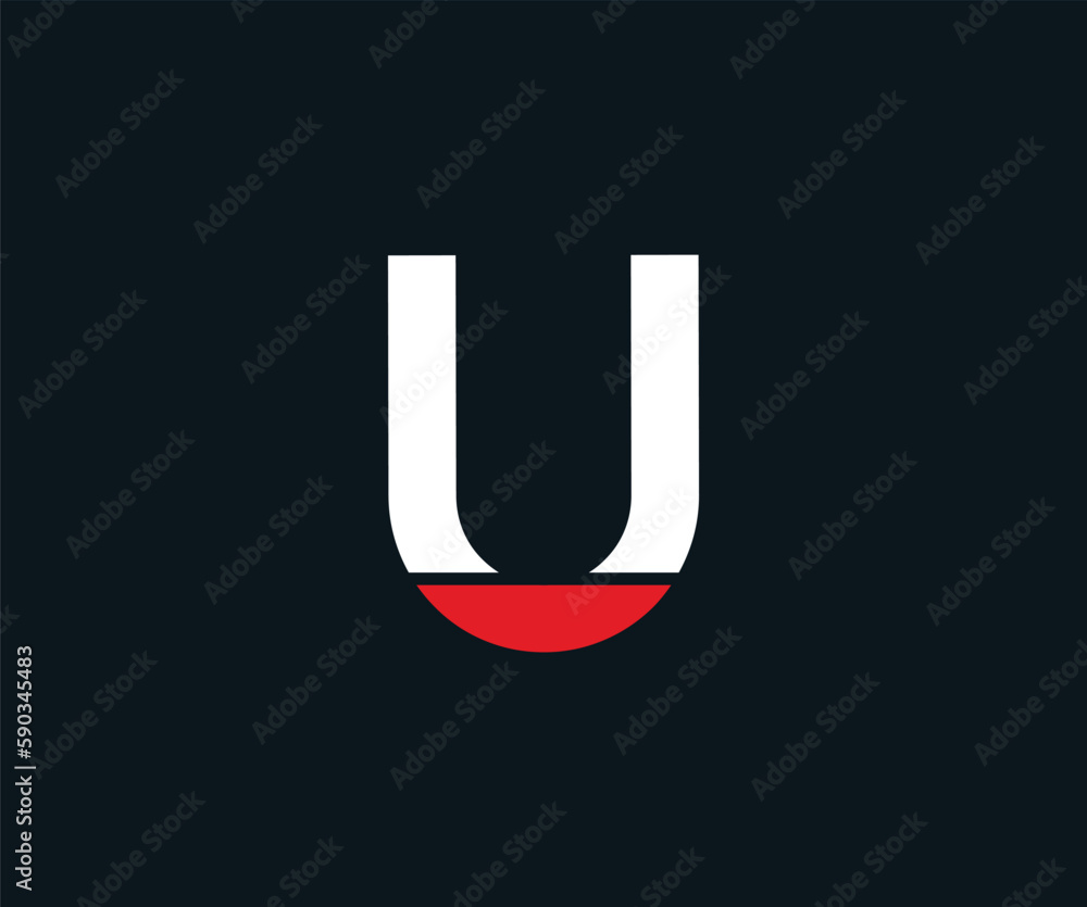 U letter logo and alphabet design illustration U letter logo and alphabet design illustration