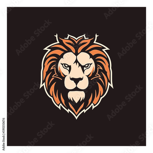 lion head logo vector editable