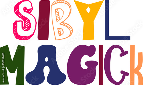 Sibyl Magick Calligraphy Illustration for Banner, Poster, Social Media Post, Postcard 