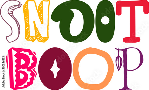 Snoot Boop Calligraphy Illustration for Motion Graphics, Social Media Post, Newsletter, Presentation 