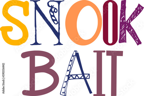 Snook Bait Hand Lettering Illustration for T-Shirt Design, Mug Design, Book Cover, Decal