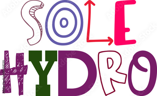 Sole Hydro Hand Lettering Illustration for Social Media Post, Book Cover, Icon, Sticker 