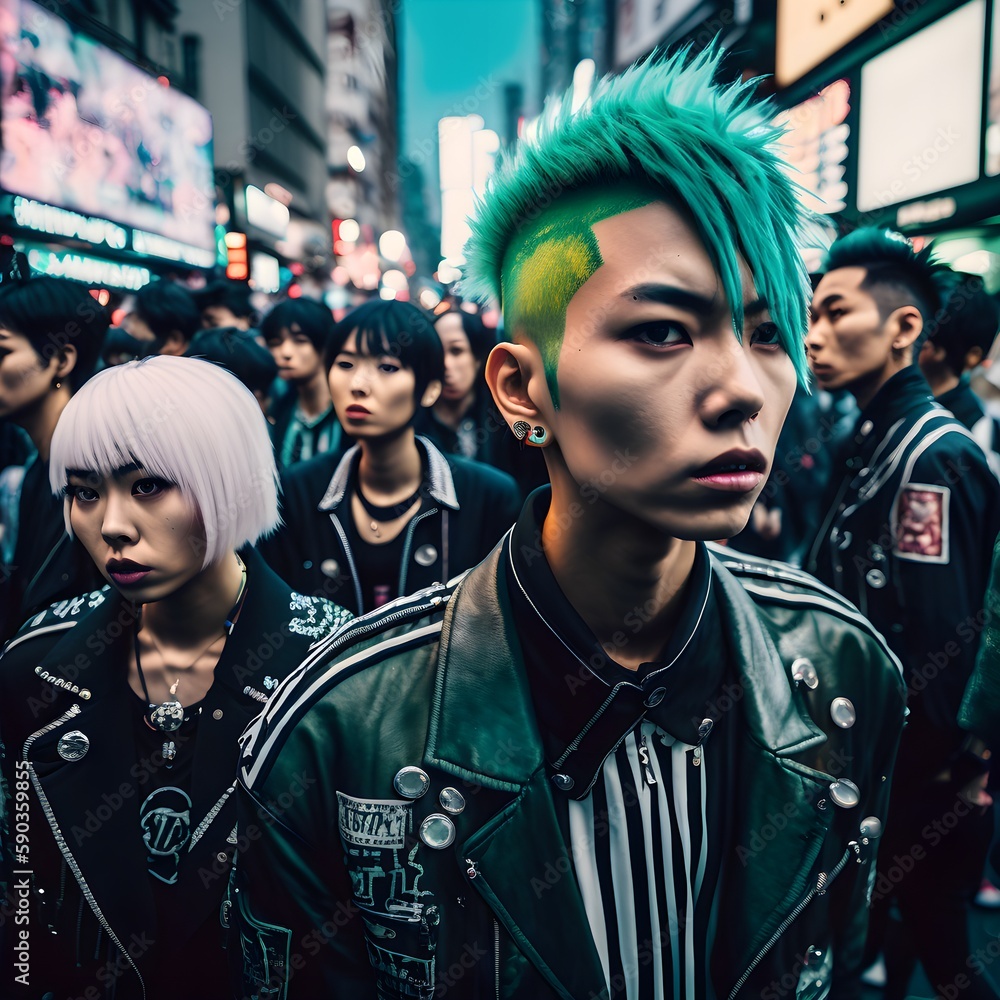 Fashion editorial photography of japanese punks wearing raf simons ...