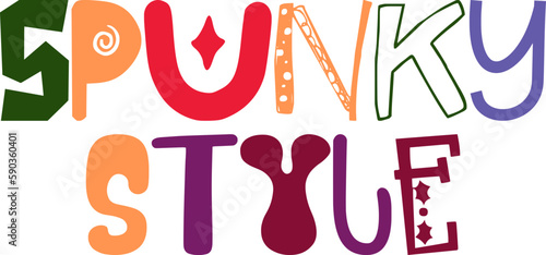 Spunky Style Typography Illustration for Icon, Motion Graphics, Brochure, Social Media Post