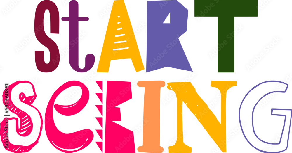 Start Seeing Calligraphy Illustration for Packaging, Motion Graphics, Decal, Brochure Start Seeing Calligraphy Illustration for Packaging, Motion Graphics, Decal, Brochure