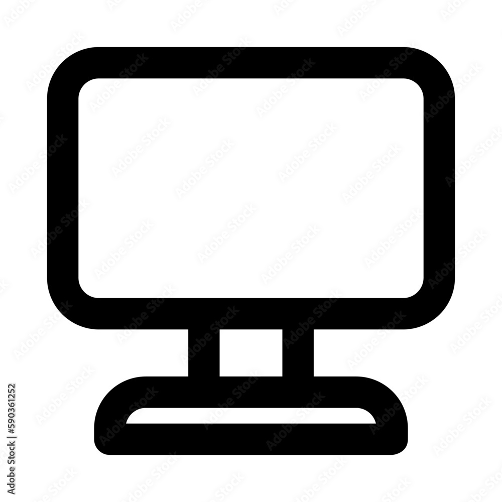 computer of user interface outline icon set computer of user interface outline icon set